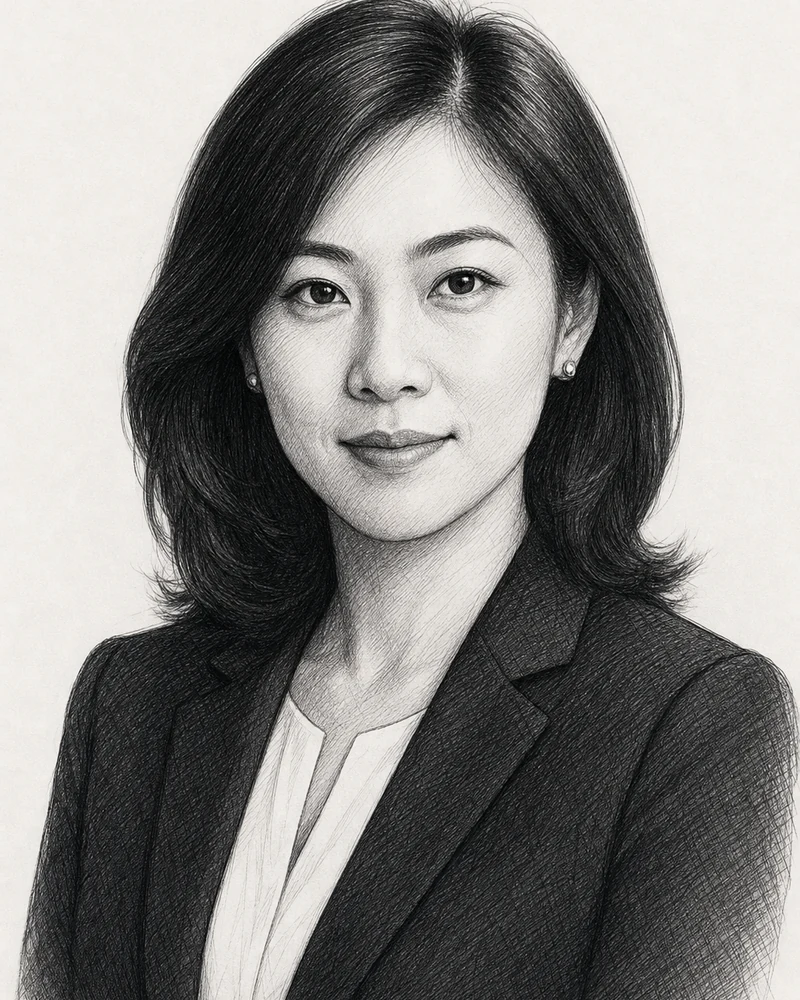 Illustrated portrait of Rachel Lee